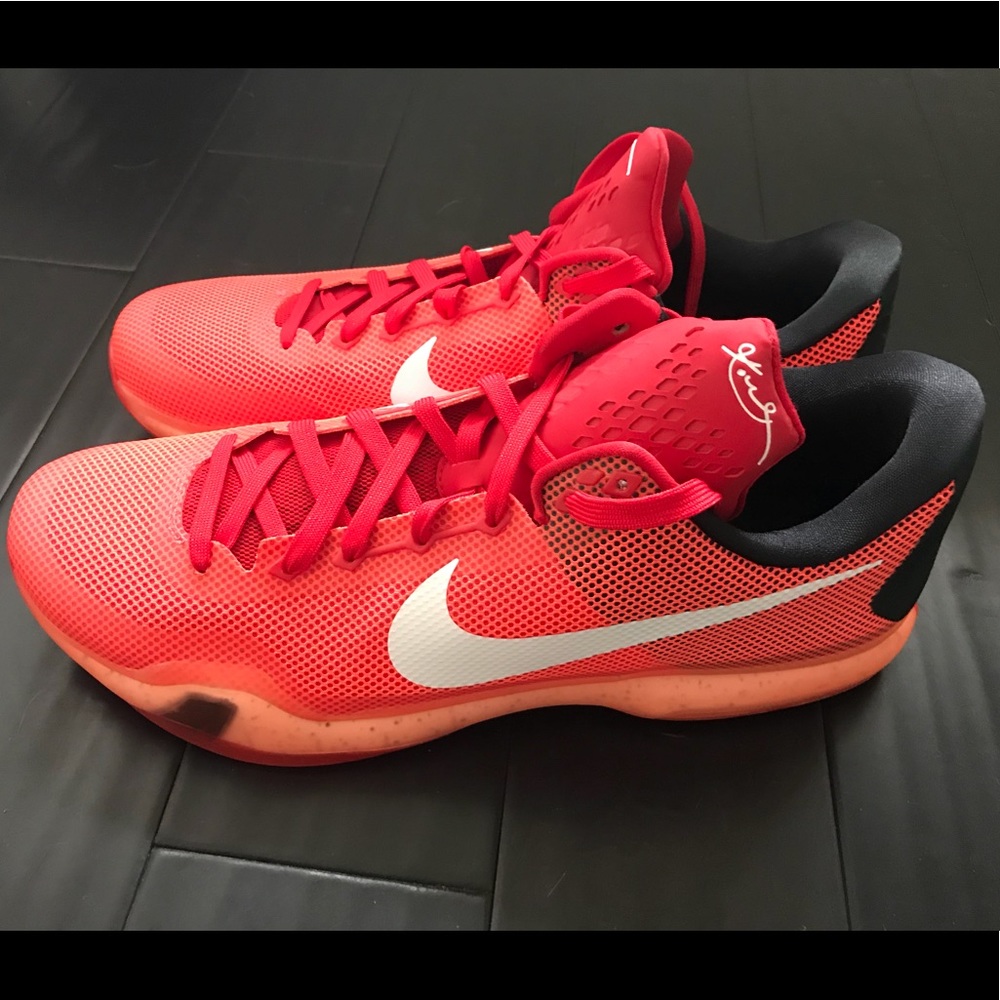 NIKE KOBE X BRIGHT CRIMSON RED LAKERS MAMBA 705317 - Picture 2 of 8